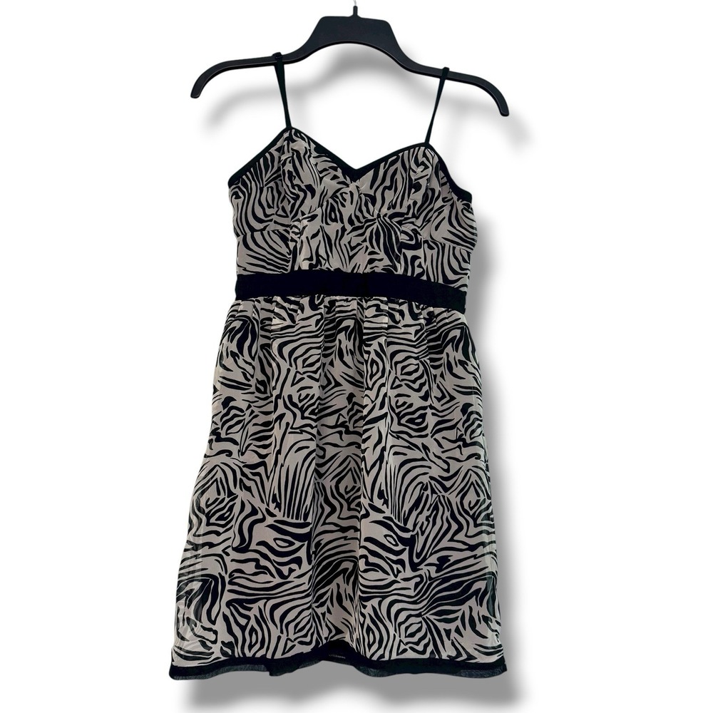 Women's Medium Y2k Babydoll Tank‎ Top Zebra Print 2000s Party Girl Paris Hilton - Picture 4 of 11
